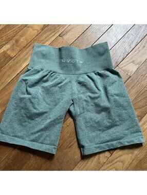 NVGTN forest green gym shorts